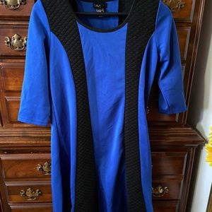 Black and blue dress